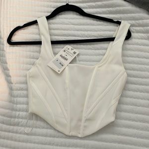 Zara corset top NWT